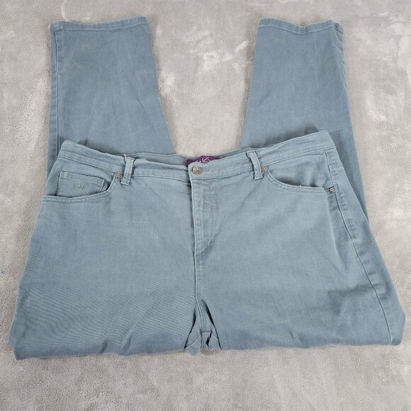 Gloria Vanderbilt Amanda Womens Jeans 18W Plus Powder Blue Denim Comfy SL26E - Picture 1 of 10